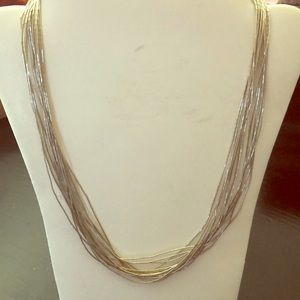 Sterling Silver liquid silver necklace. 18 in.